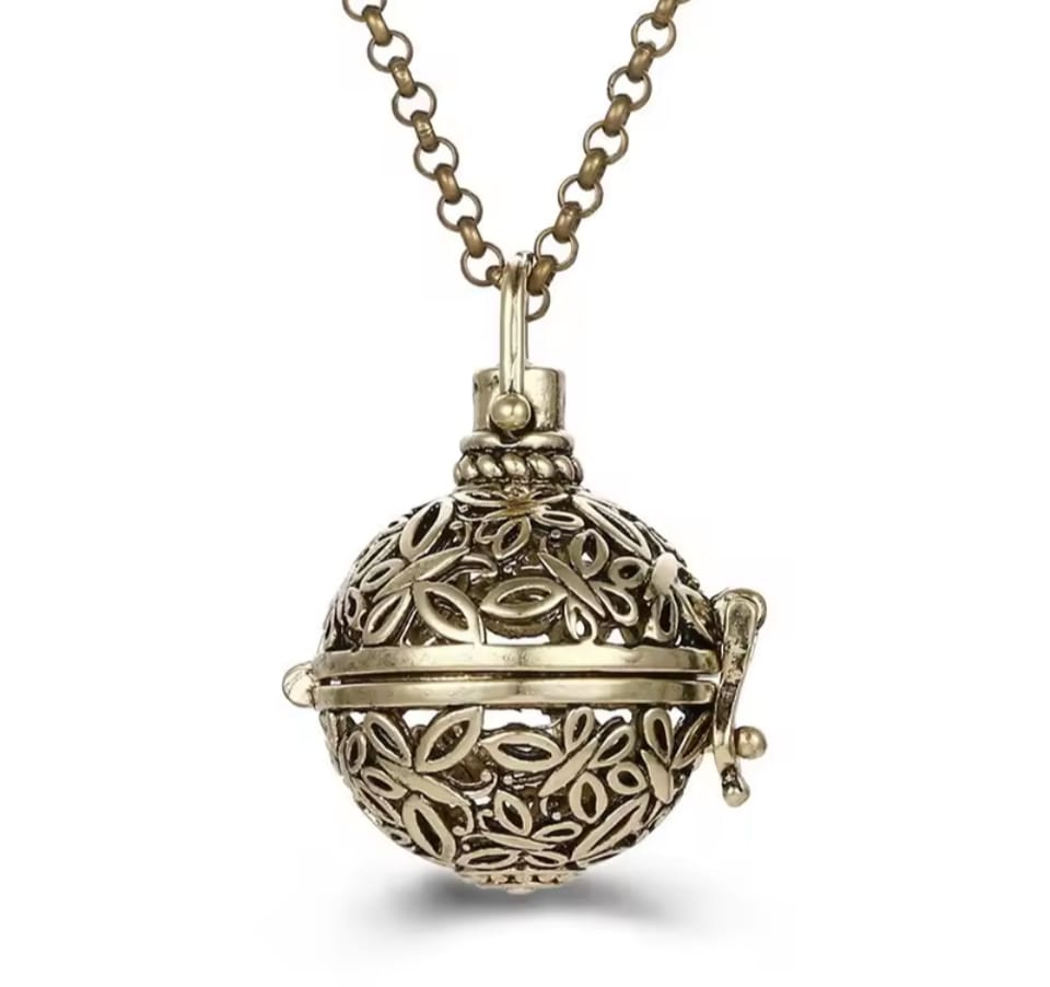 Vintage flower brushed gold Edison cage