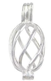 Lantern silver plated pearl cage