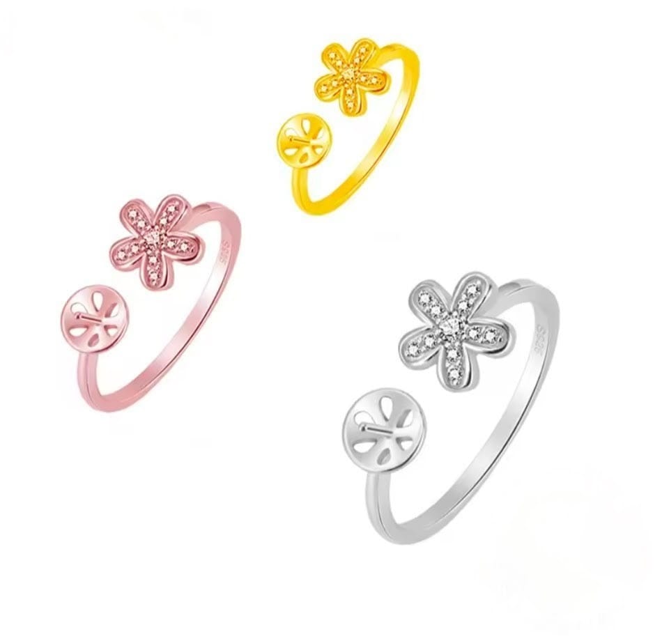 Flower twist ring