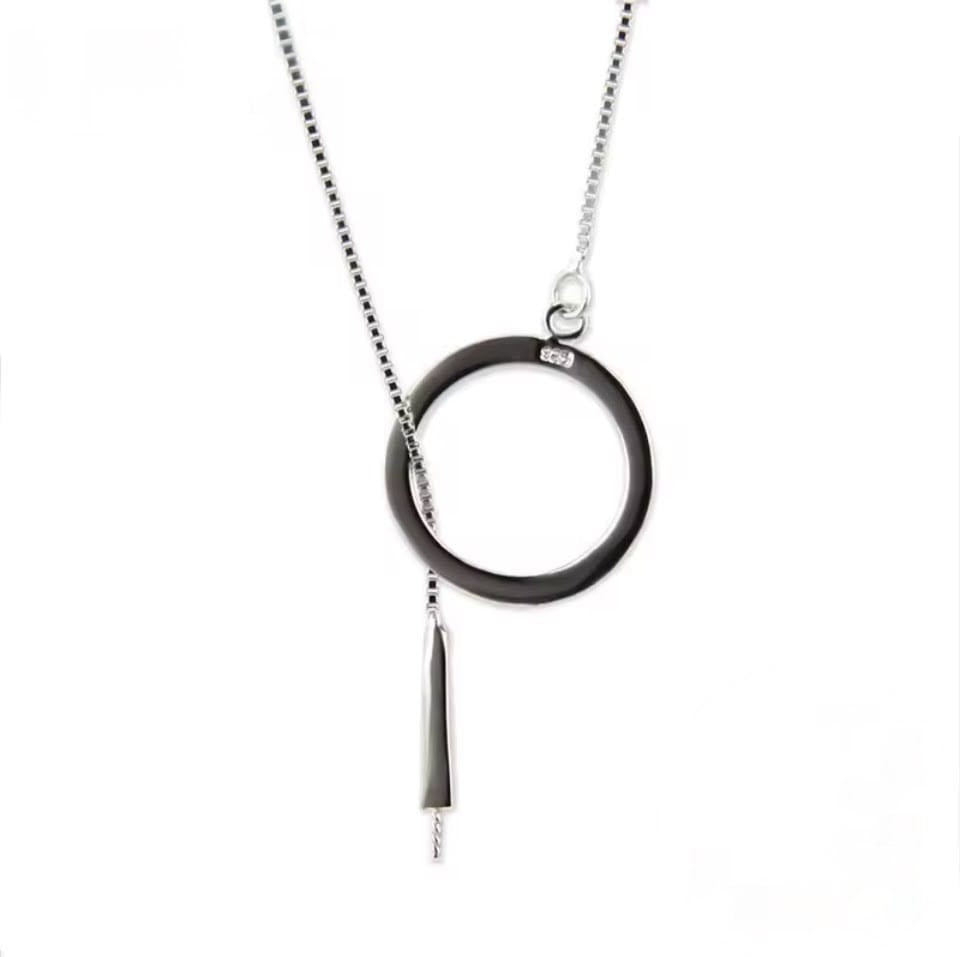 Pearl mount feed through Necklace