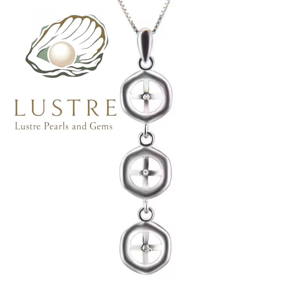 Three pearl drop pendant