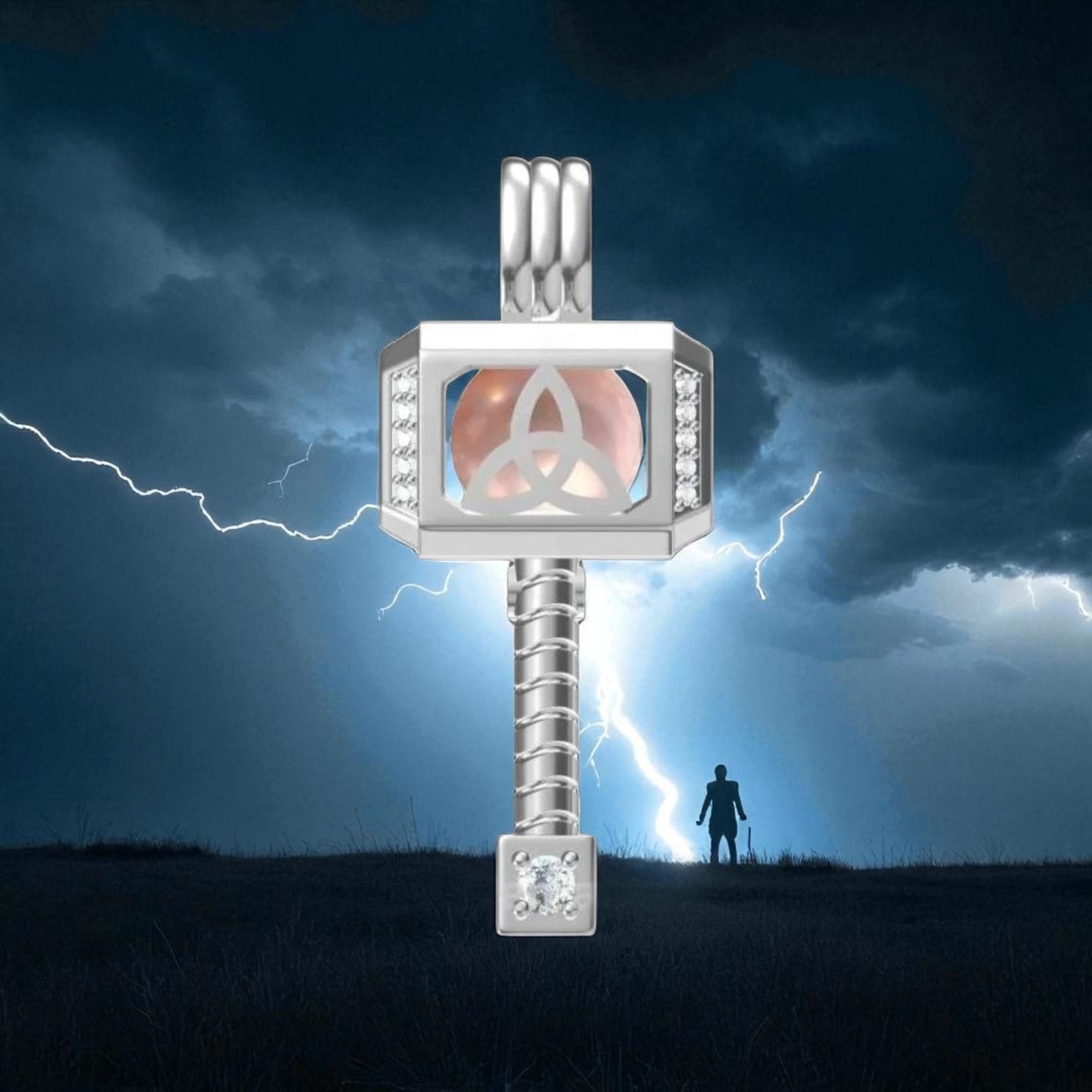 Mjölnir Thors Hammer pearl cage