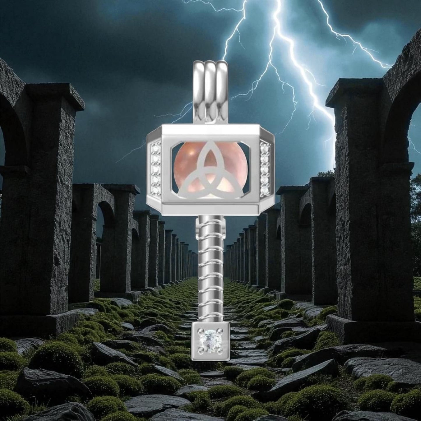 Mjölnir Thors Hammer pearl cage
