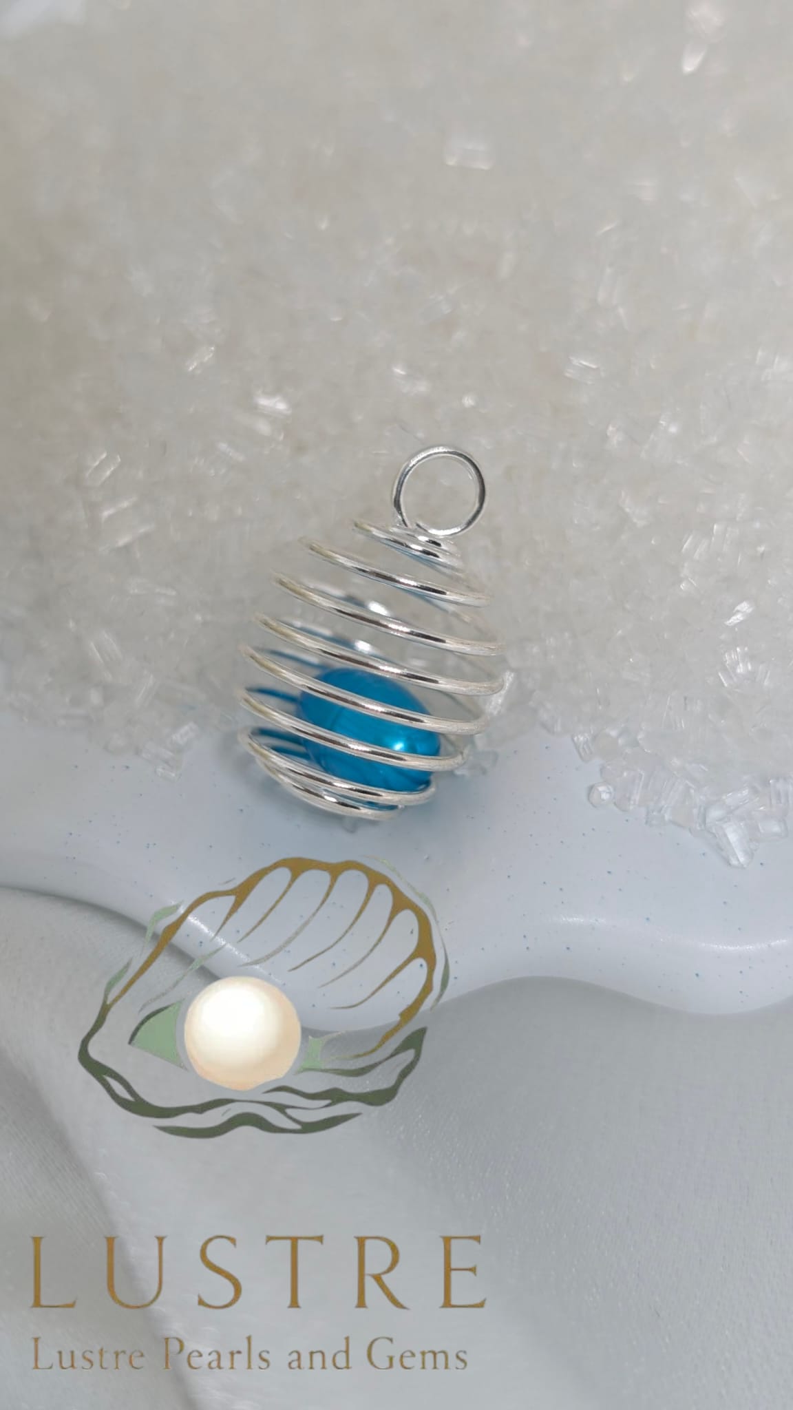 Spiral cage necklace