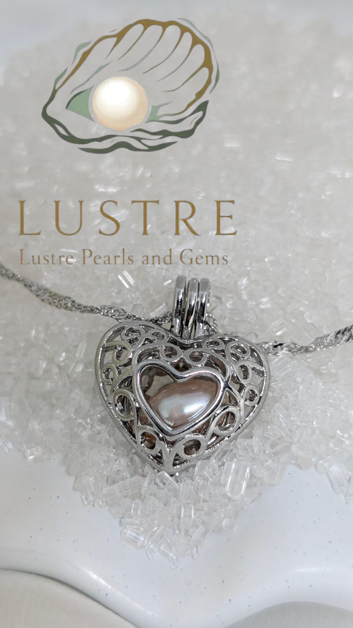 Vintage heart Cage pendant
