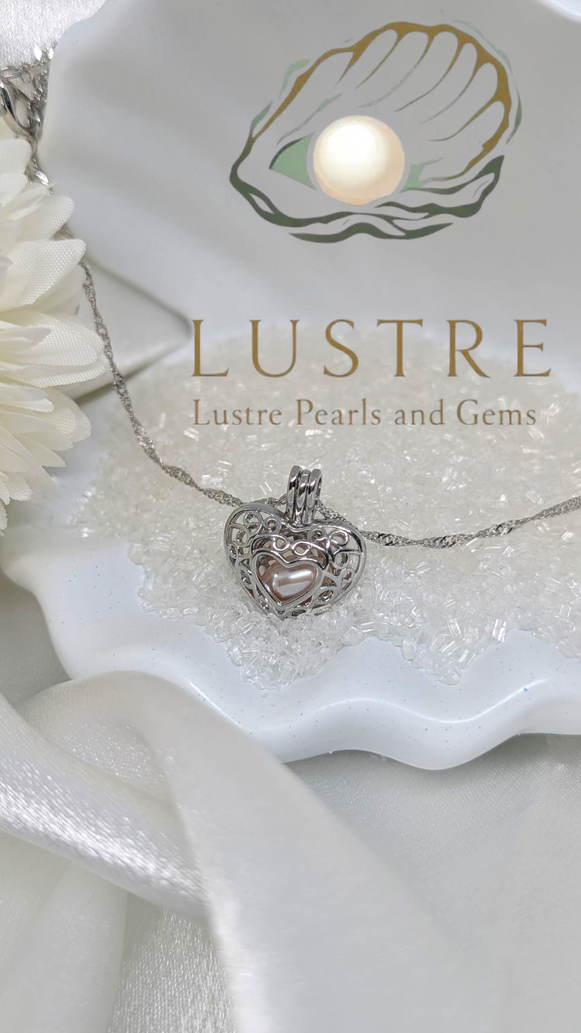 Vintage heart Cage pendant