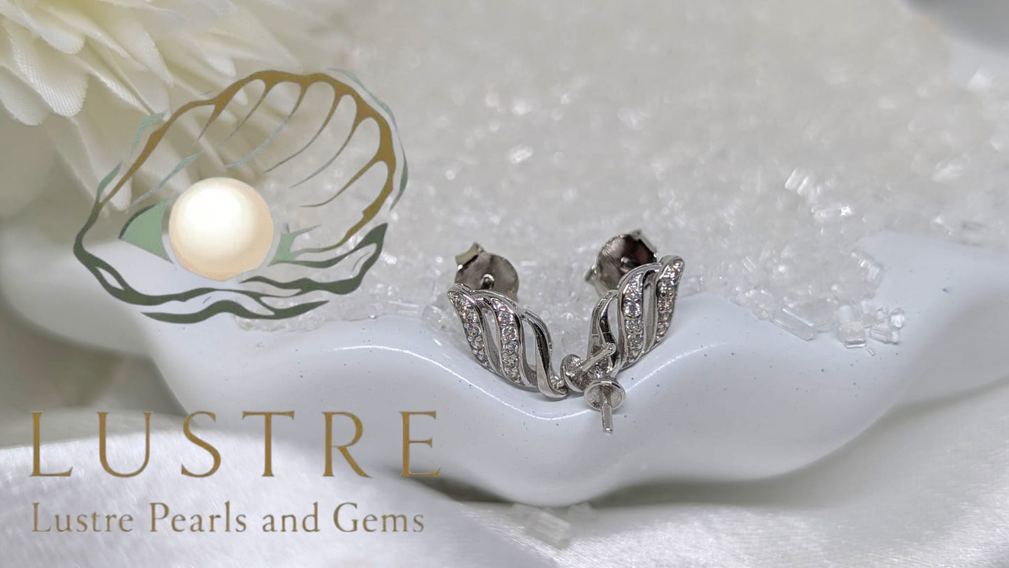 Triple curve earrings