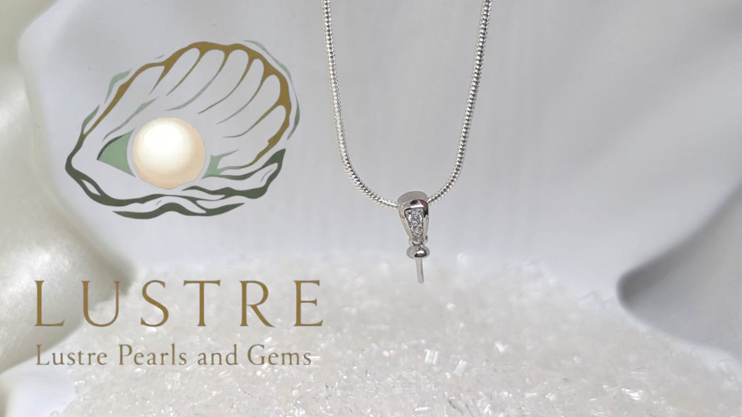 Rhinestone drop peal pendant