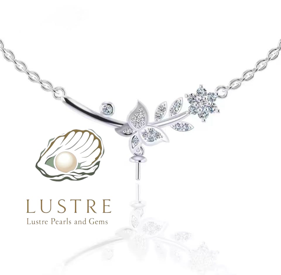 Julie's garden pearl bar necklace