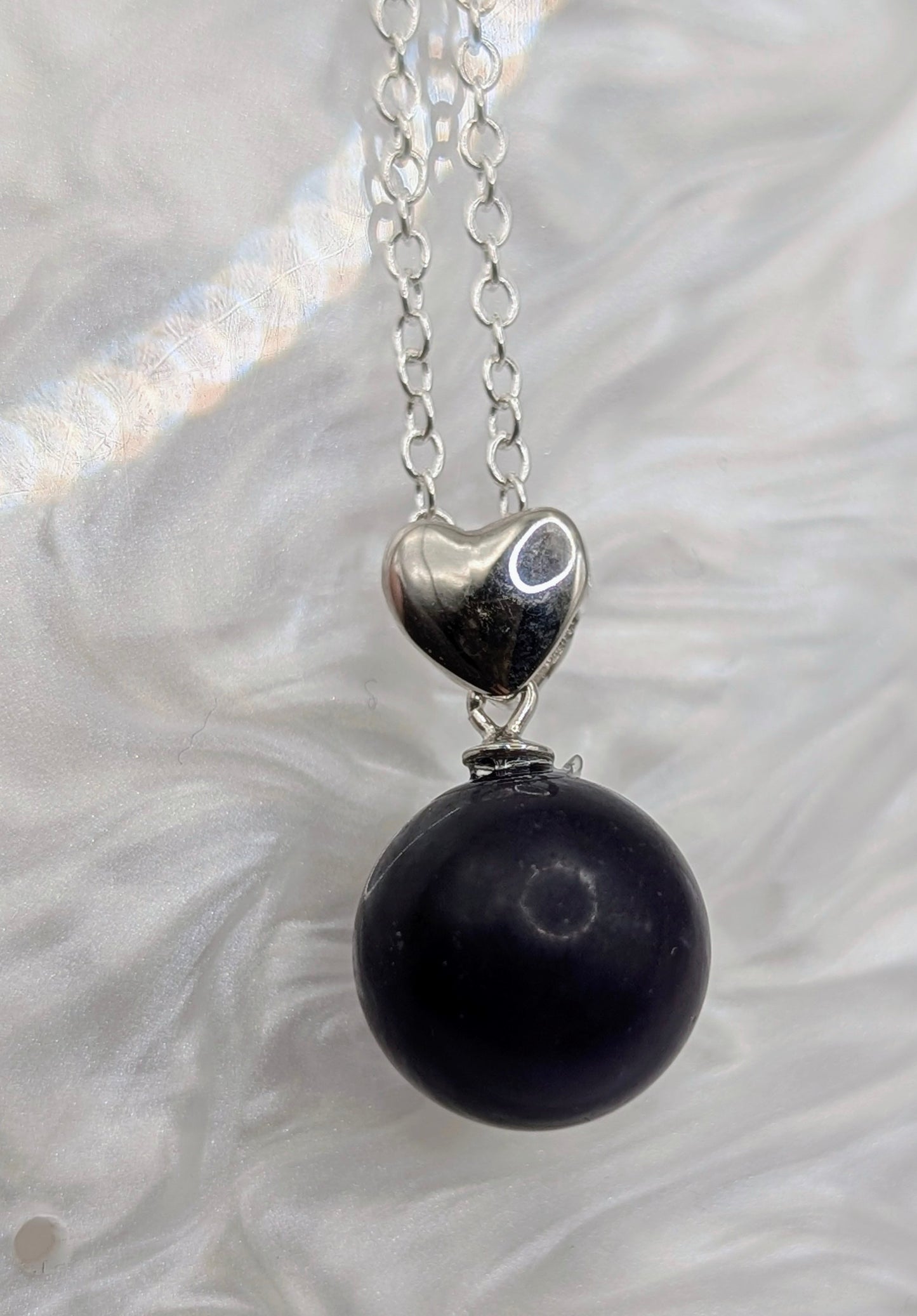 Amethyst gem ball pendant