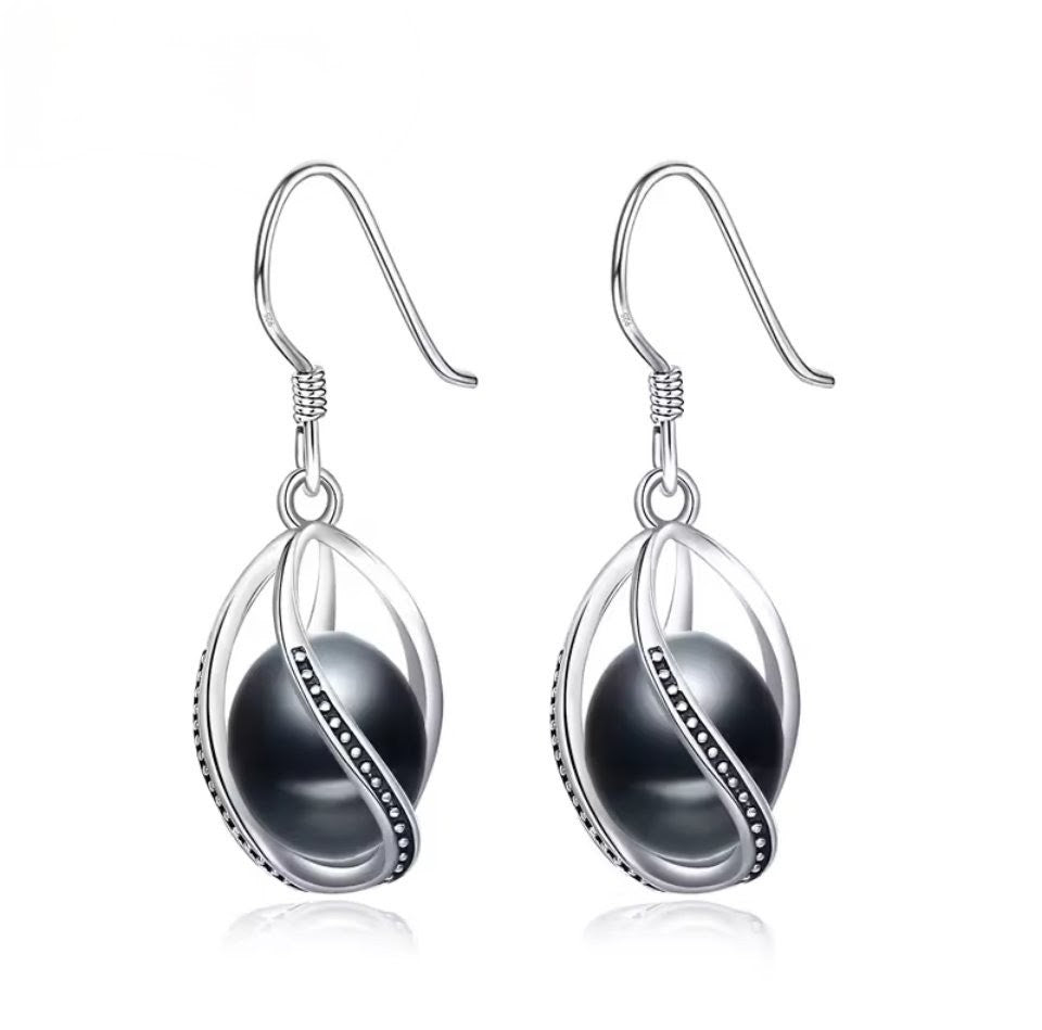 Cage drop earrings