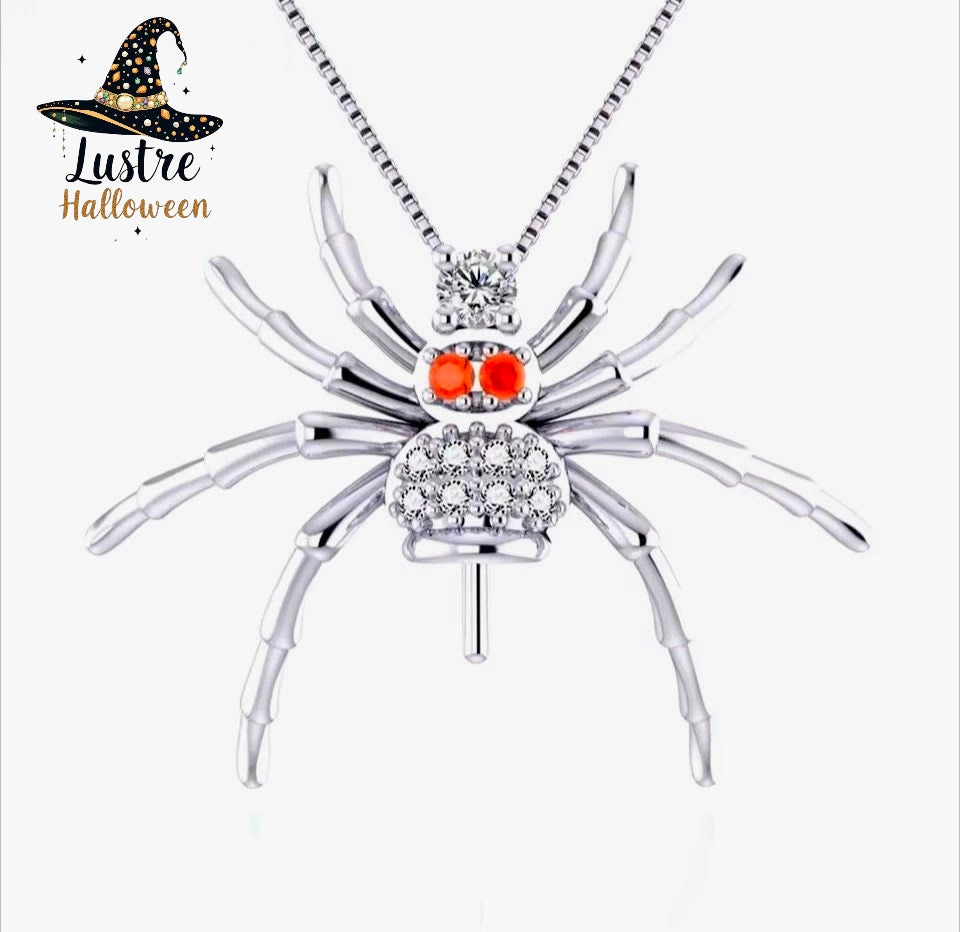 Jewelled spider pendant mount