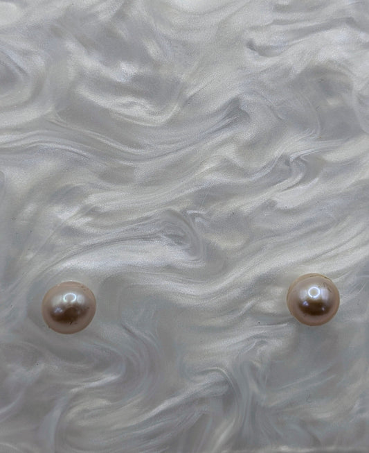 lavender pearl studs