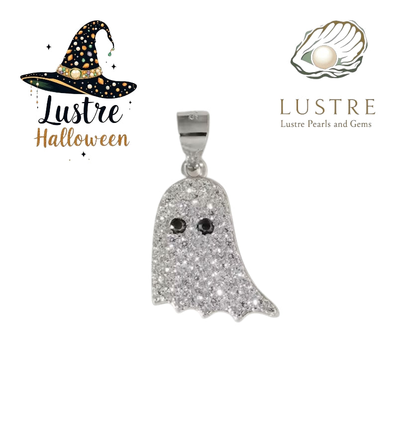 Sparkly Ghost pearl pendant