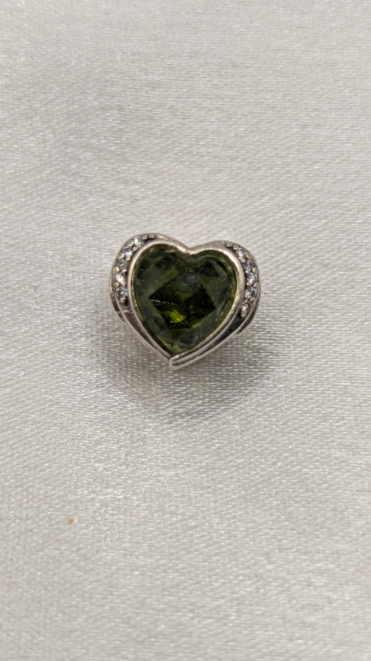Peridot sterling silver charm