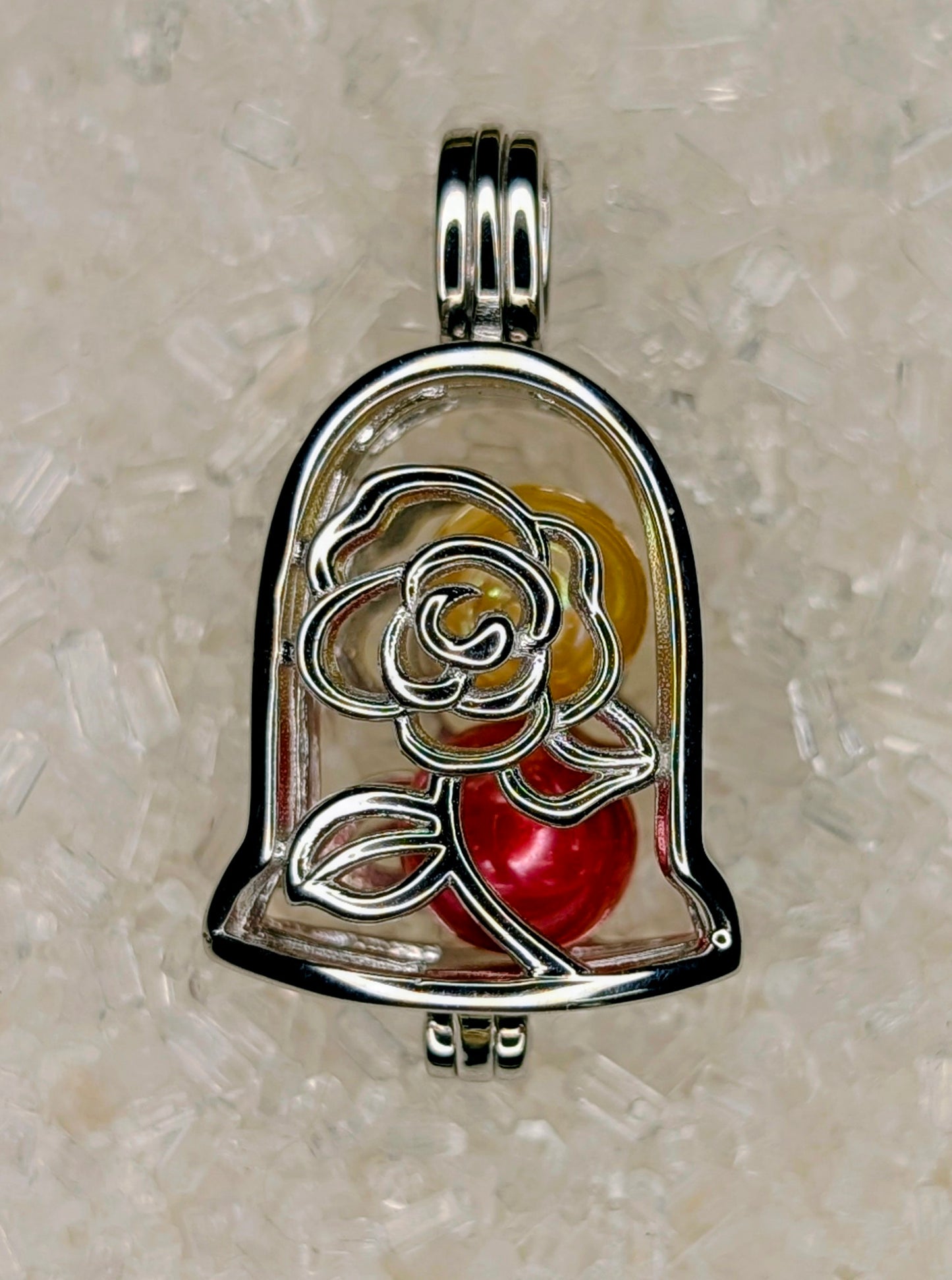 Bell Rose cage pendant