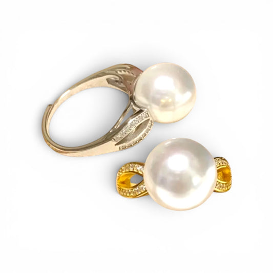 Edison oval accent ring