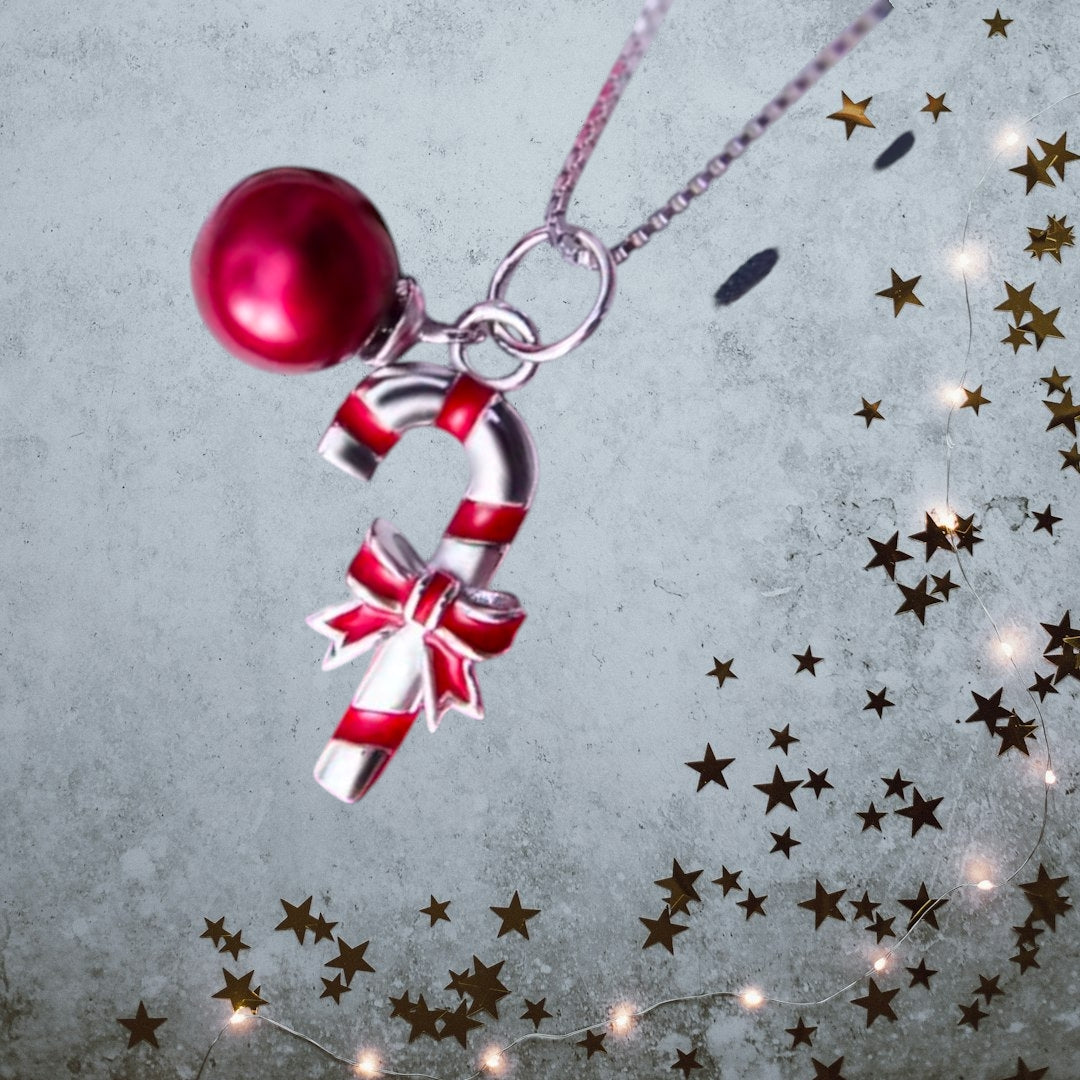 Candy Cane Pearl pendnat