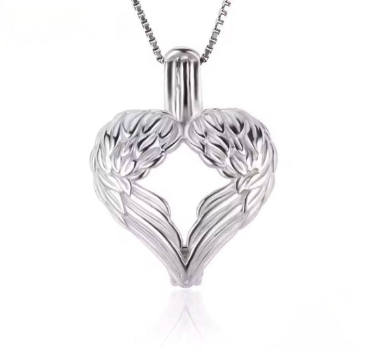 Angel Wings memorial pendant cage