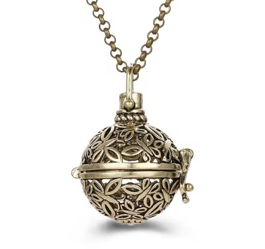 Vintage flower brushed gold Edison cage