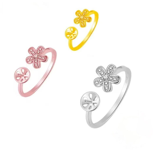 Flower twist ring