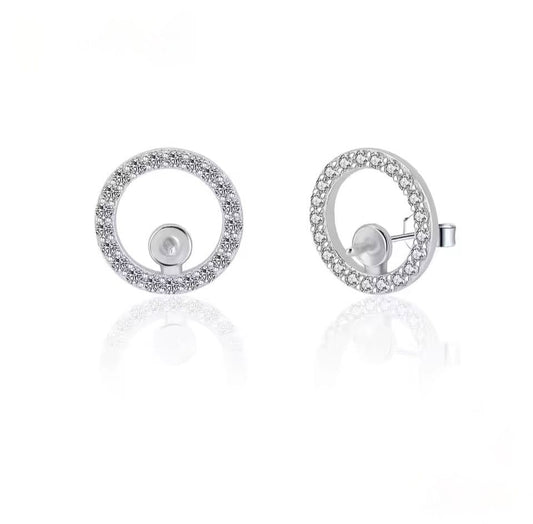 Round Cubic zircoia studs