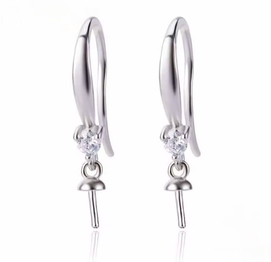 Silver hook earrings