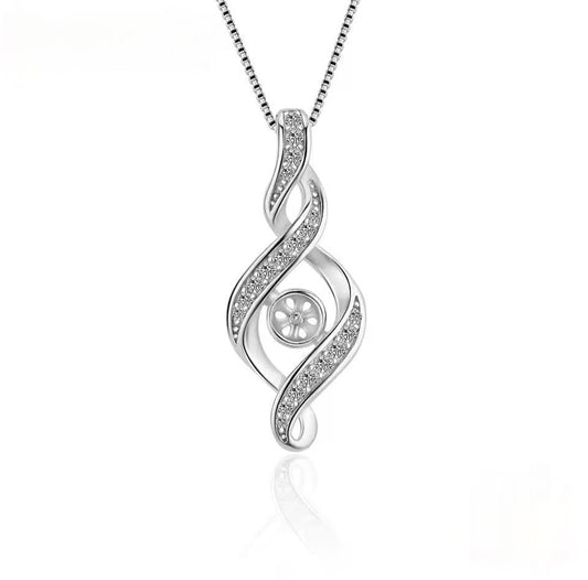 Elegant Audrey Pearl mount pendant