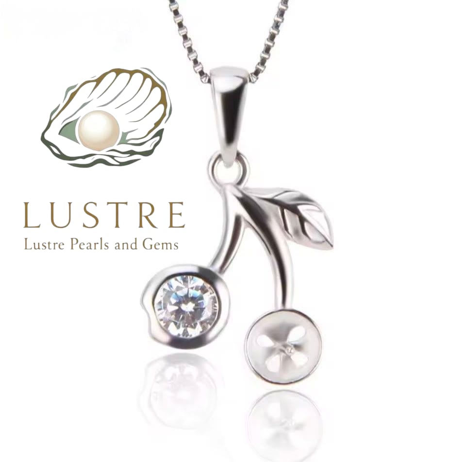 Cherries pearl pendant