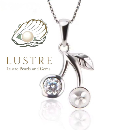 Cherries pearl pendant