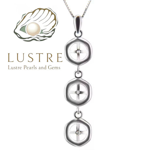 Three pearl drop pendant