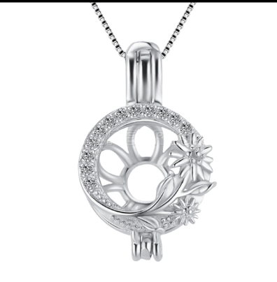 Flower frame cage pendant