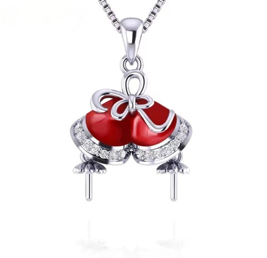 Jingle Bells double pearl pendant