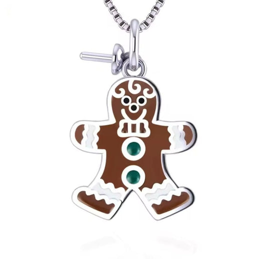 Ginger bread man pearl pendant