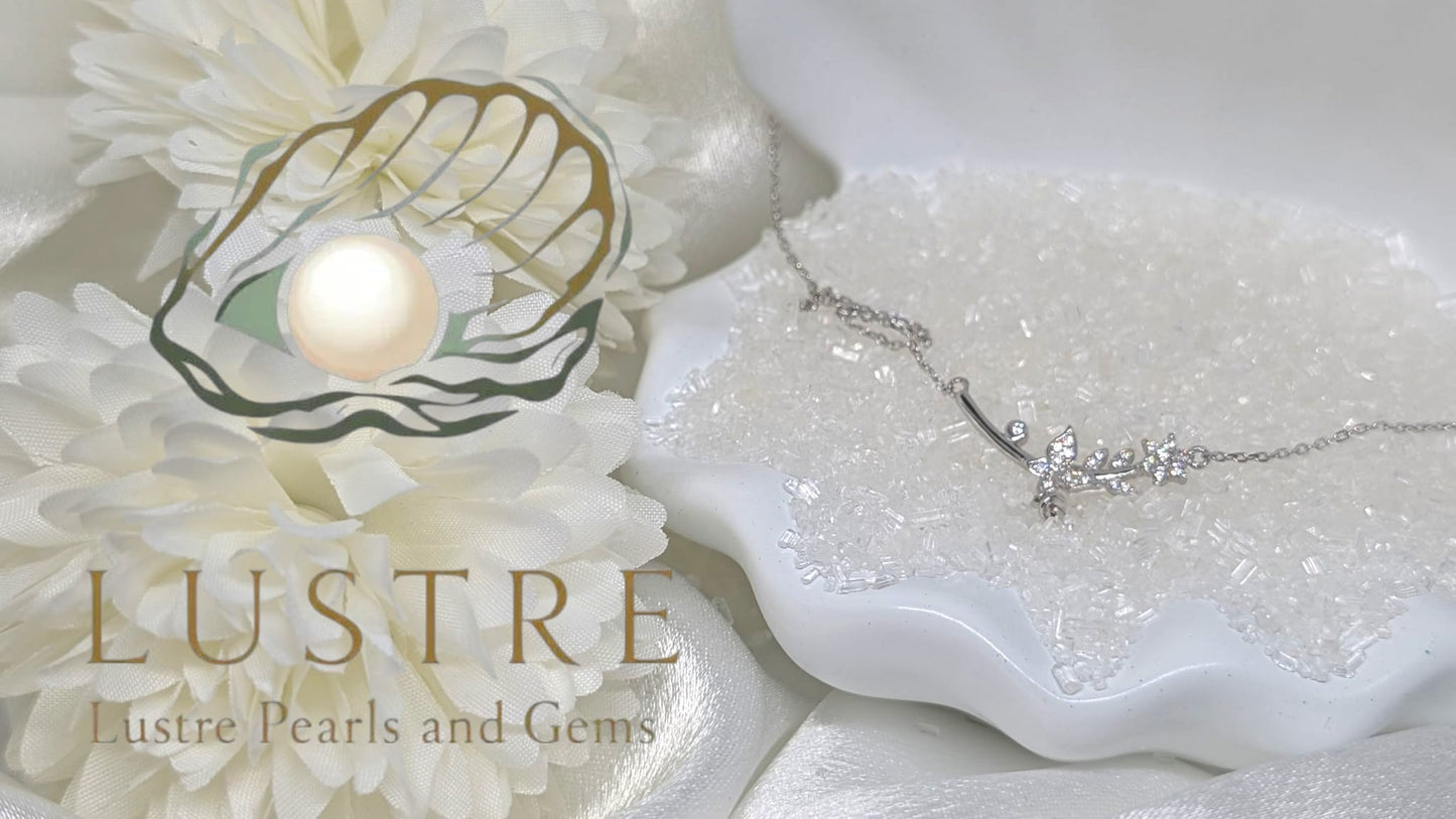 Julie's garden pearl bar necklace