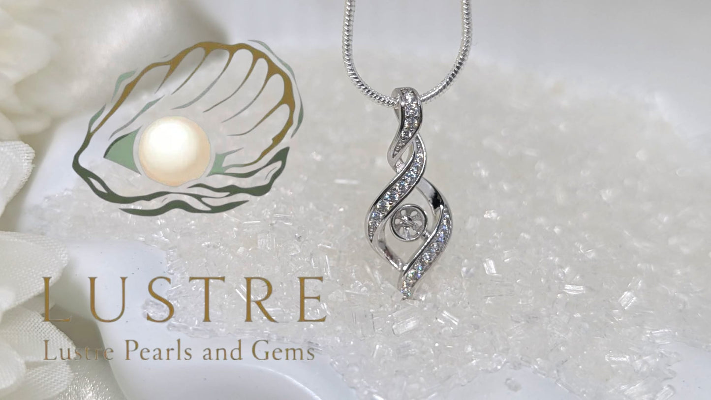Elegant Audrey Pearl mount pendant