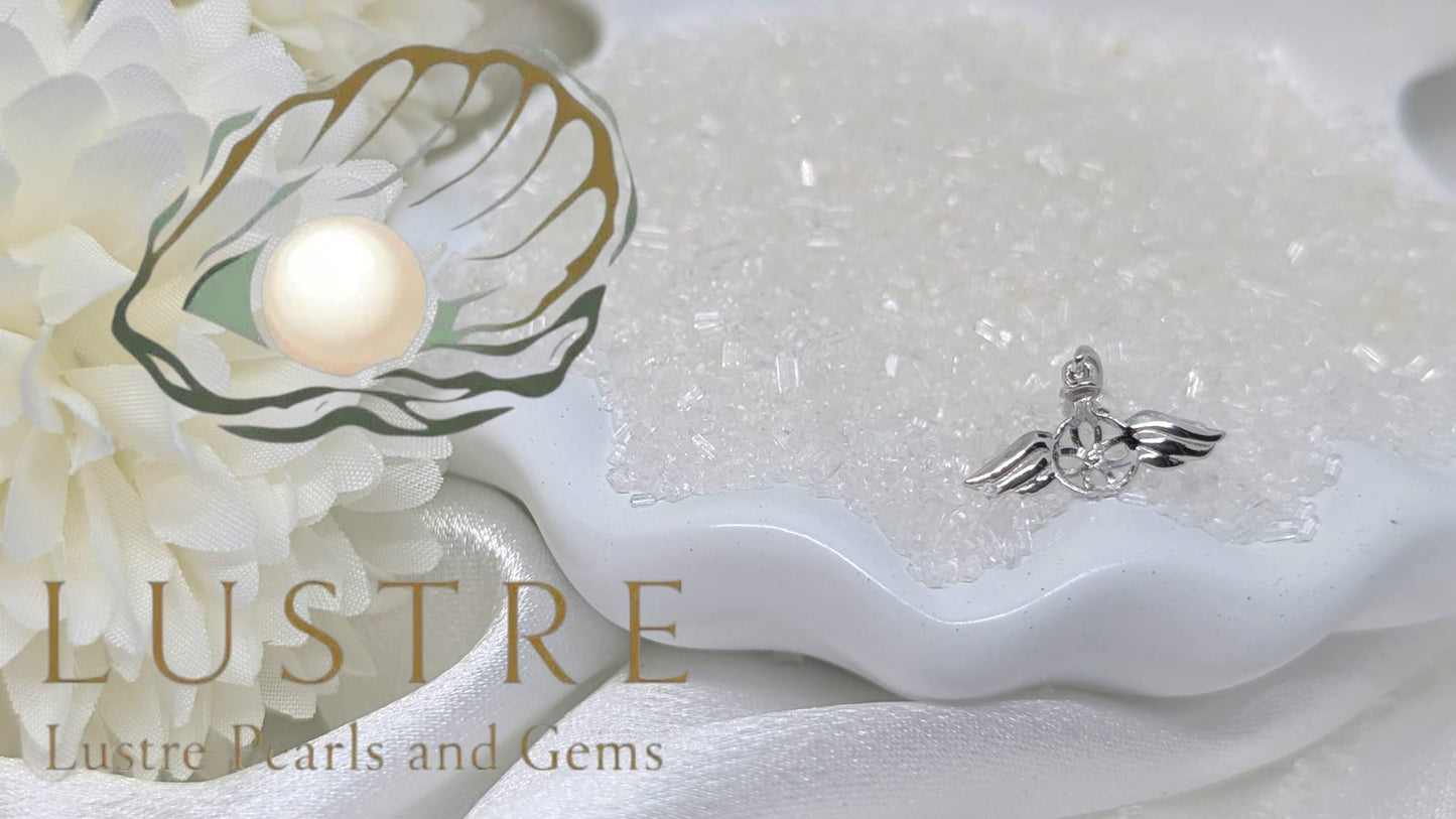 Angel wings pearl mount