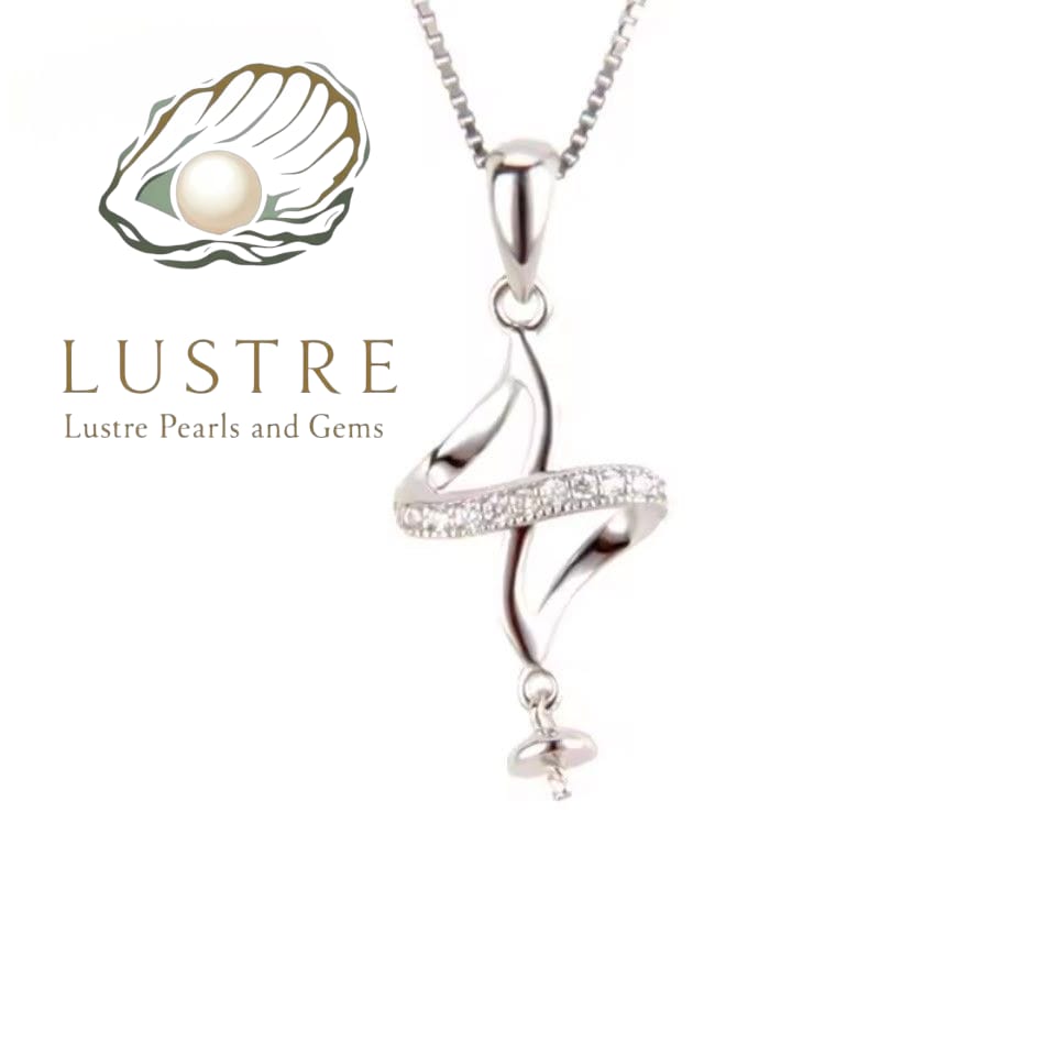 Olivia pearl mount pendant