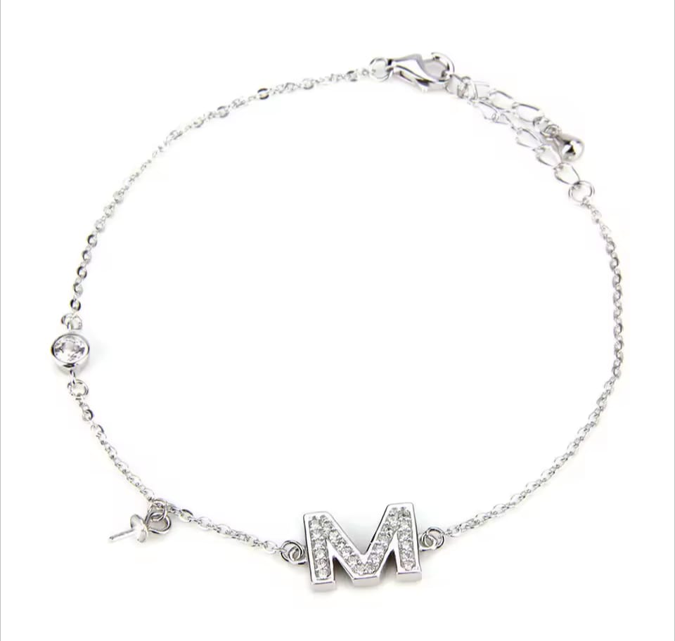 Initial Letter chain bracelet