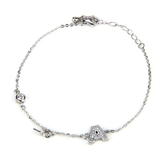 Initial Letter chain bracelet
