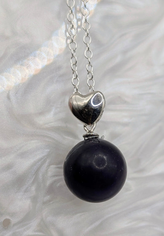 Amethyst gem ball pendant