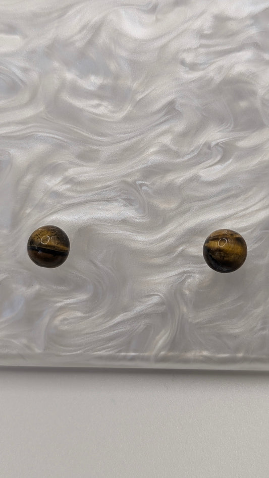 Tigers eye stud earrings