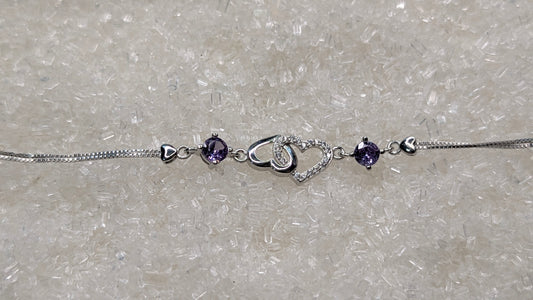 Genuine amethyst bracelet