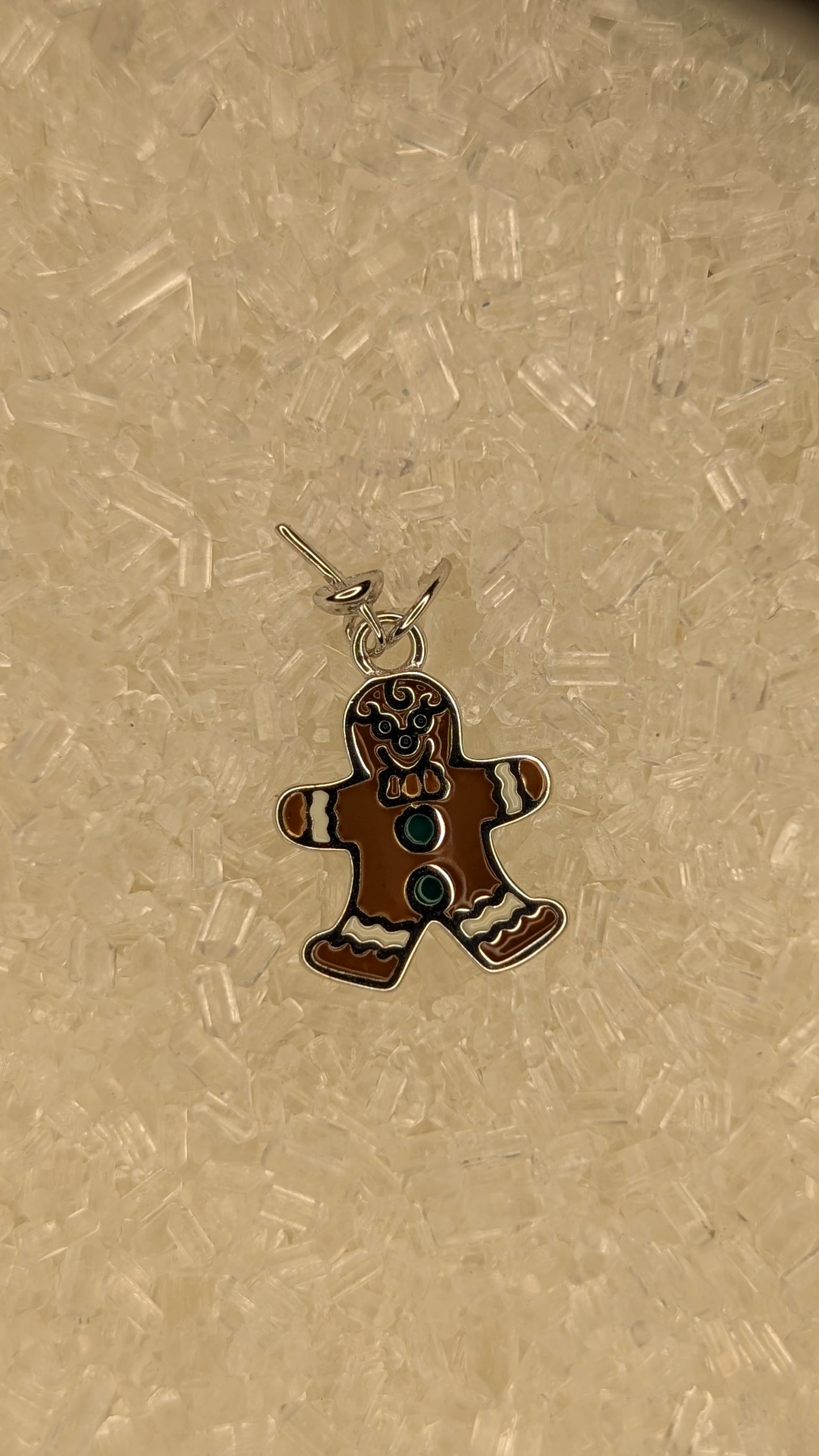 Ginger bread man pearl pendant