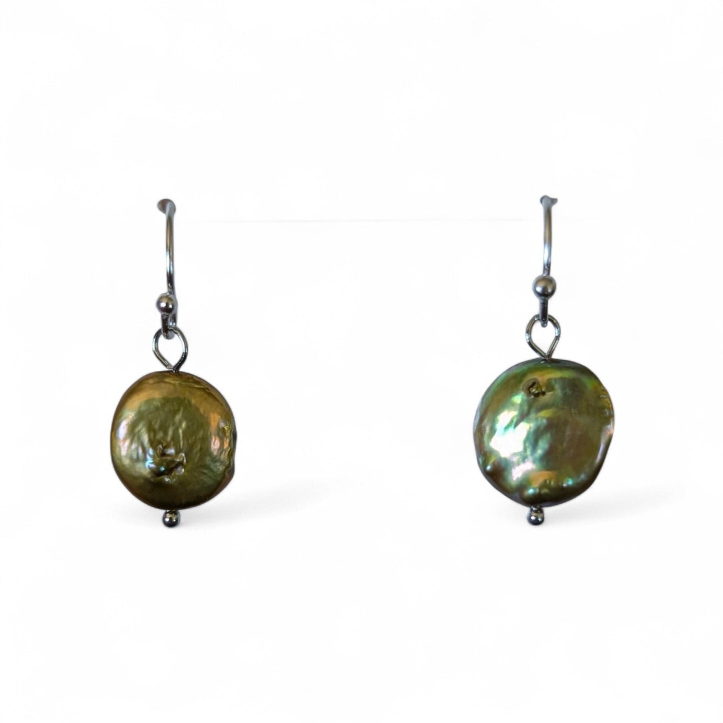 Golden Olive coin earrings