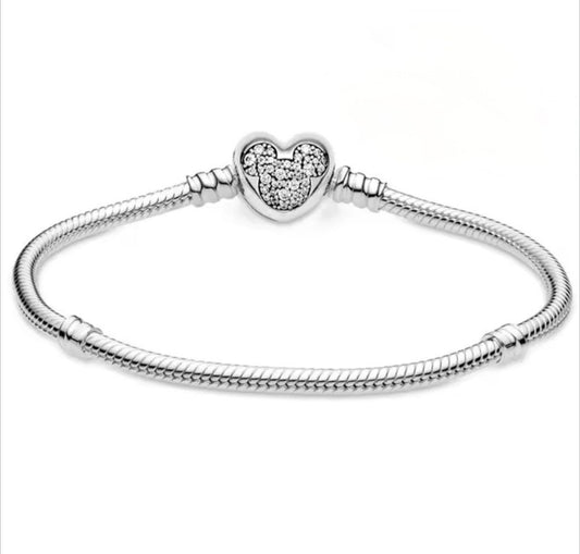 Jewelled Mickey head charm bracelet