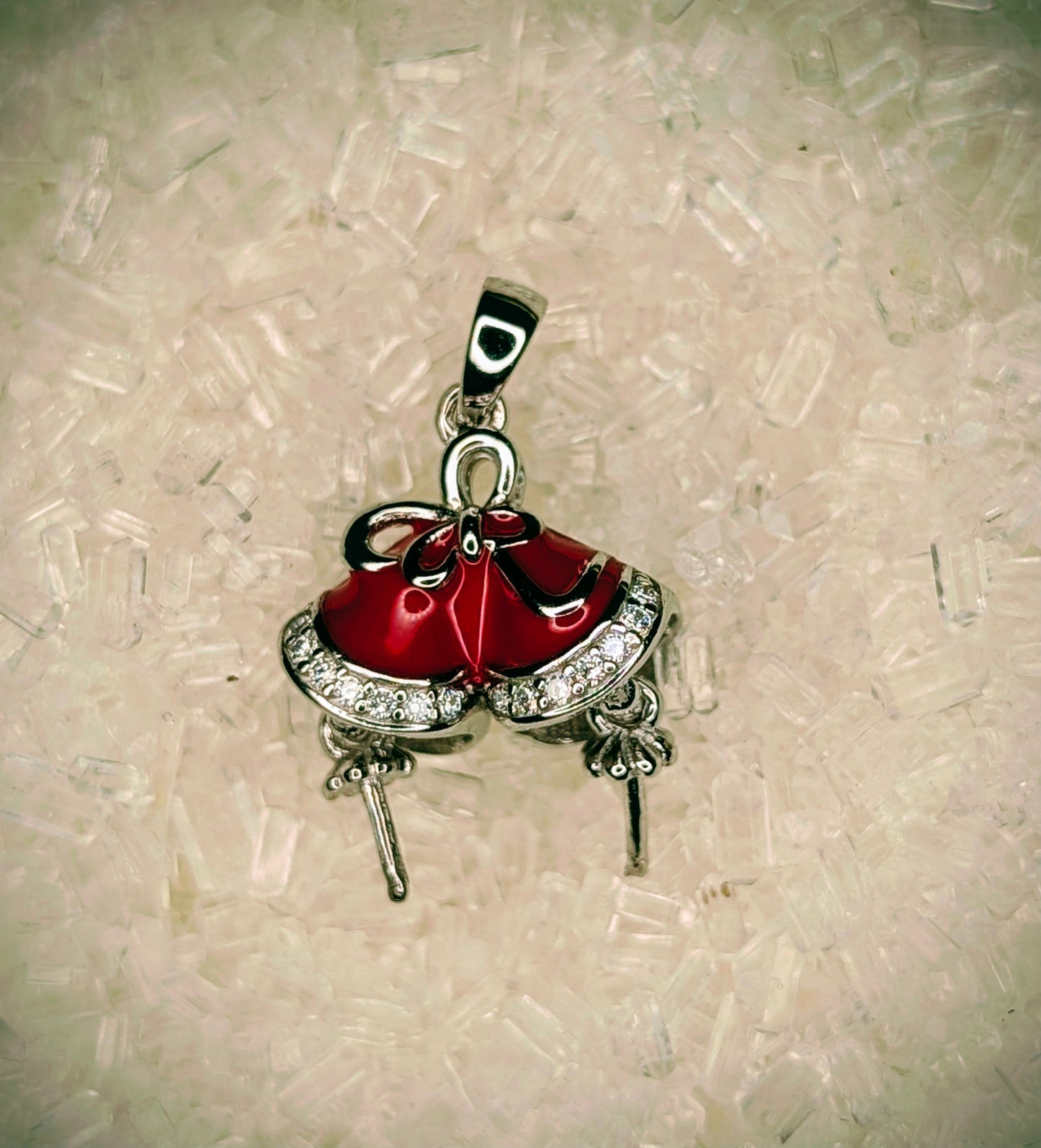 Jingle Bells double pearl pendant