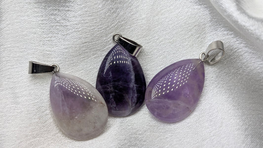 Amethyst drop necklace