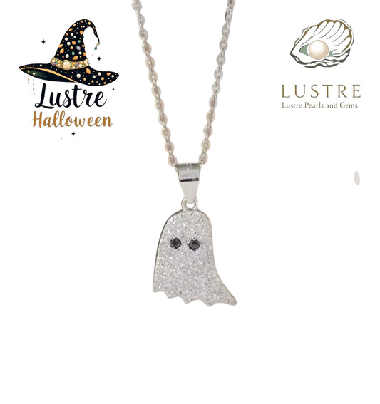 Sparkly Ghost pearl pendant