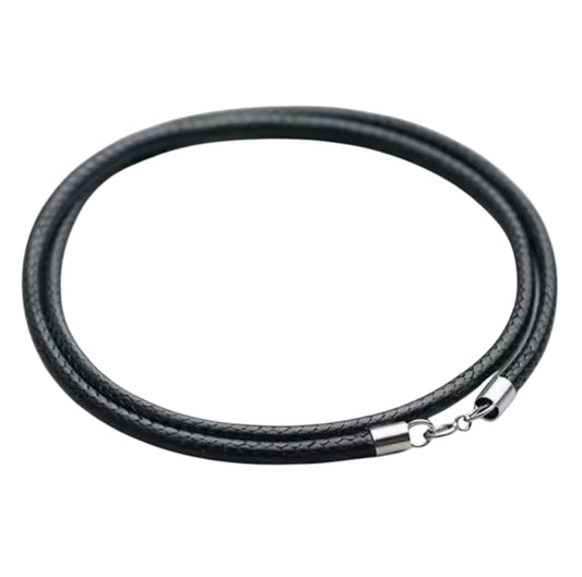 Leather effect Charm necklace choker